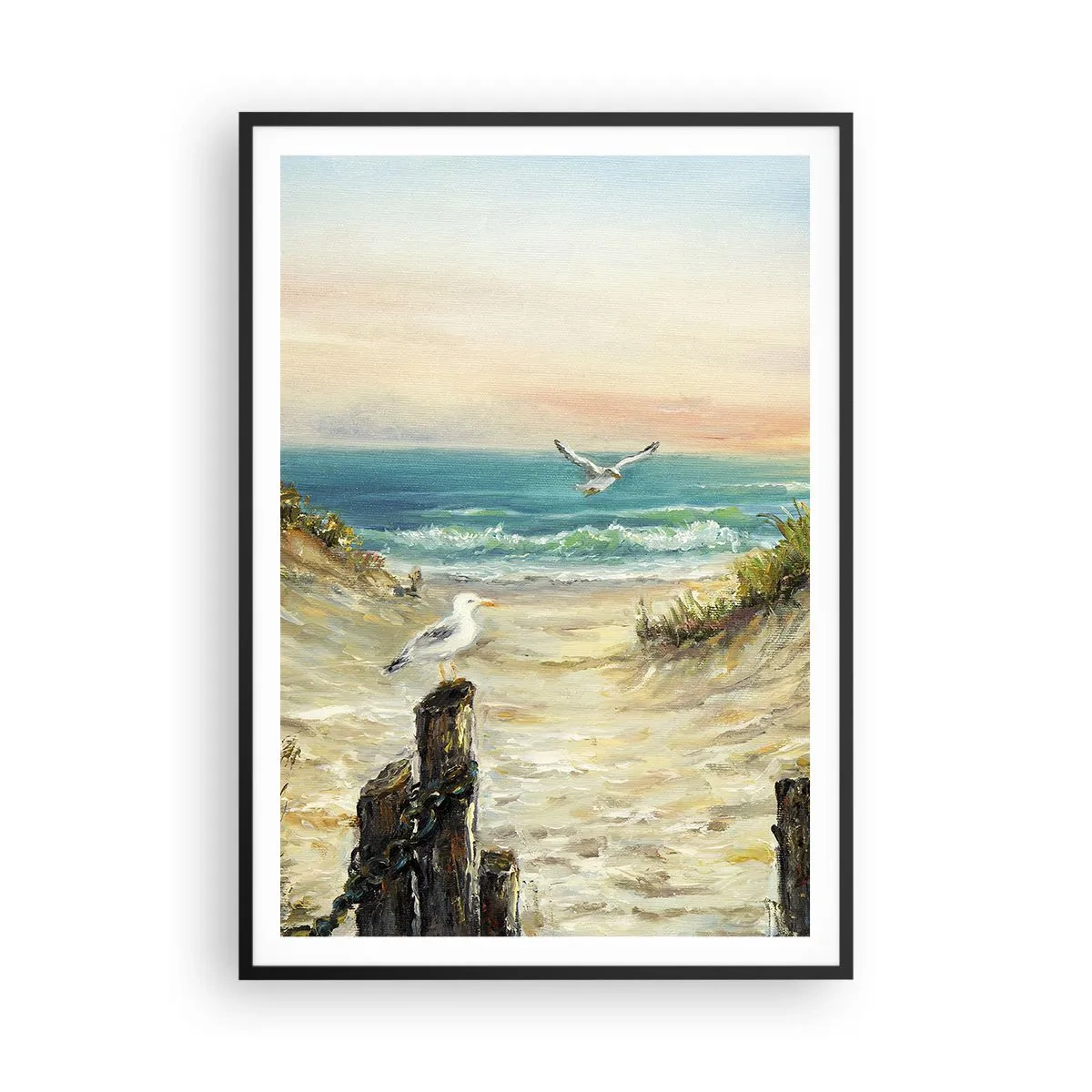 Affiche dans un cadre noir - Poster - Retraite au calme - 70x100 cm