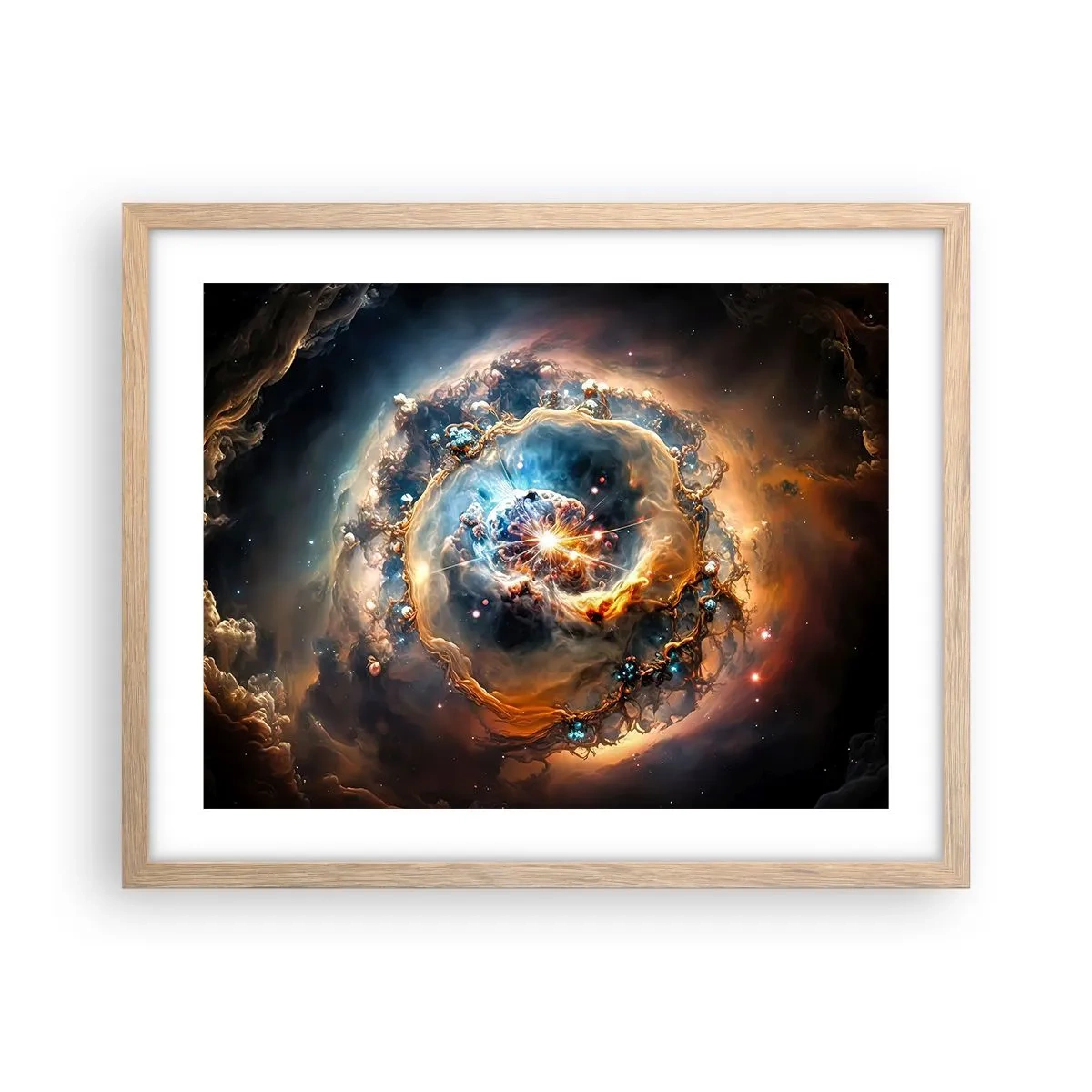 Affiche dans un chêne clair - Poster - Le début - 50x40 cm