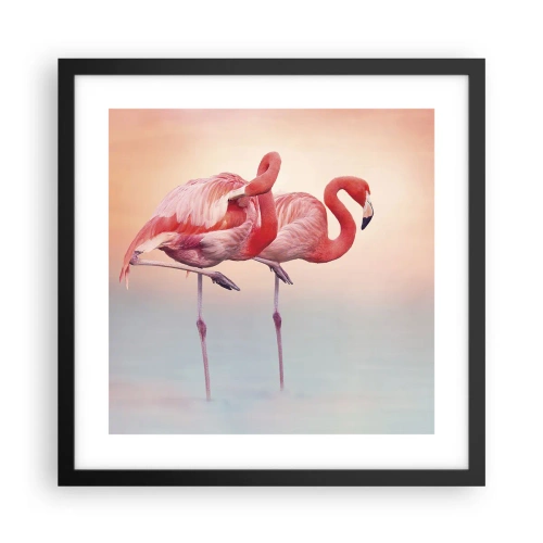 Affiche dans un cadre noir - Poster - Dans les couleurs du soleil couchant - 40x40 cm