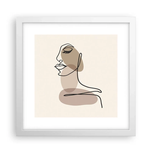 Affiche dans un cadre blanc - Poster - S'écouter - 30x30 cm