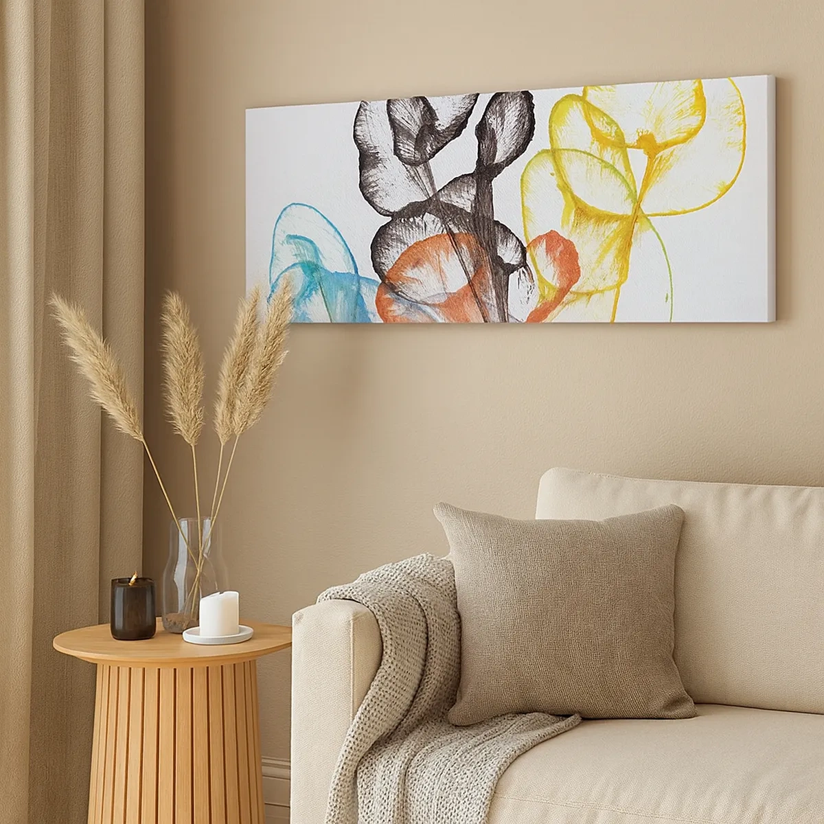 Impression sur toile - Image sur toile - Fleurs avec une âme - 30x30 cm