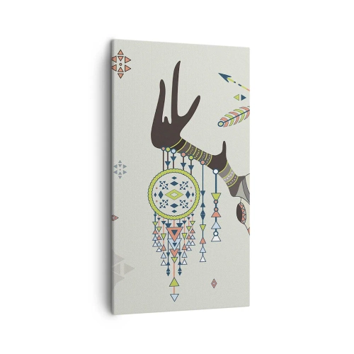 Impression sur toile - Image sur toile - Trophée du chasseur indien - 45x80 cm
