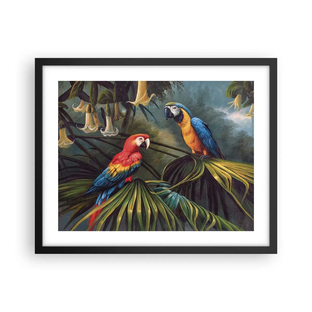 Affiche dans un cadre noir - Poster - Romantisme dans les tropiques - 50x40 cm