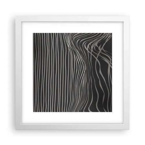 Affiche dans un cadre blanc - Poster - Rythme et accent - 30x30 cm