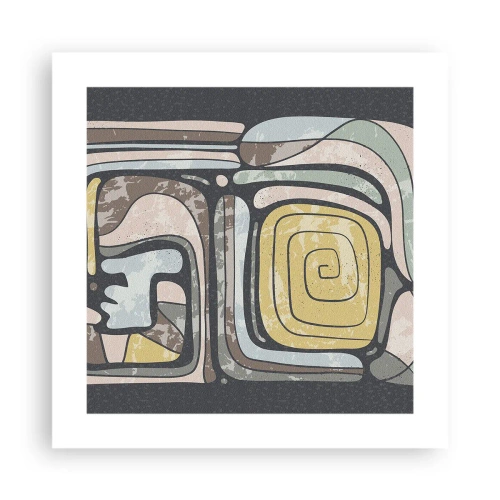 Affiche - Poster - L'abstraction dans l'esprit précolombien - 40x40 cm