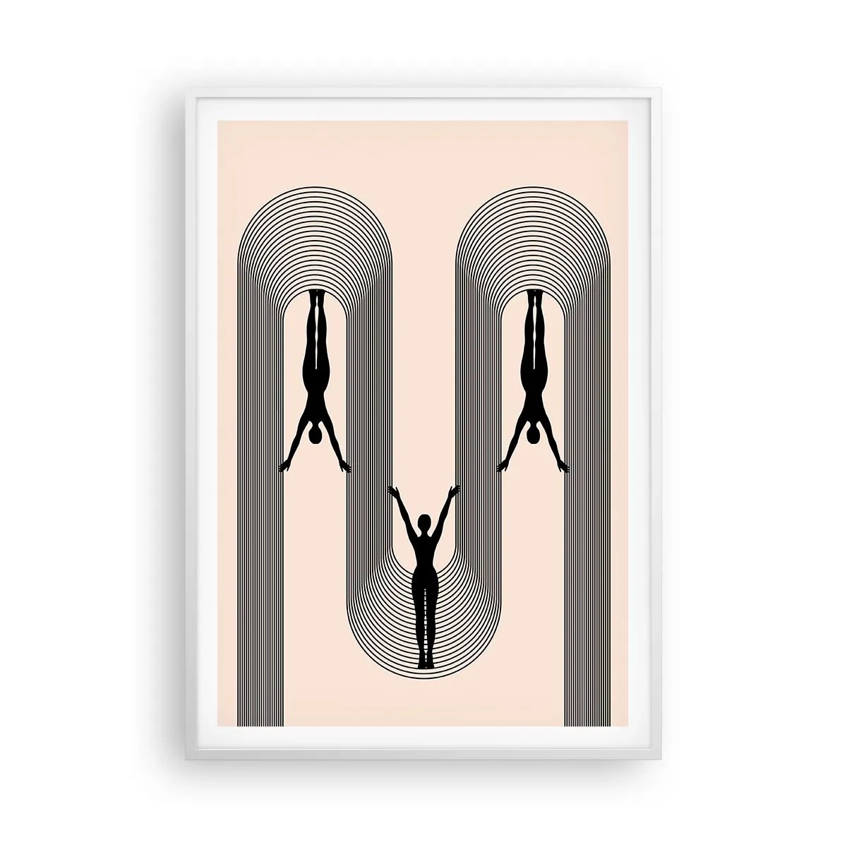 Affiche dans un cadre blanc - Poster - Les jambes en l’air - 70x100 cm