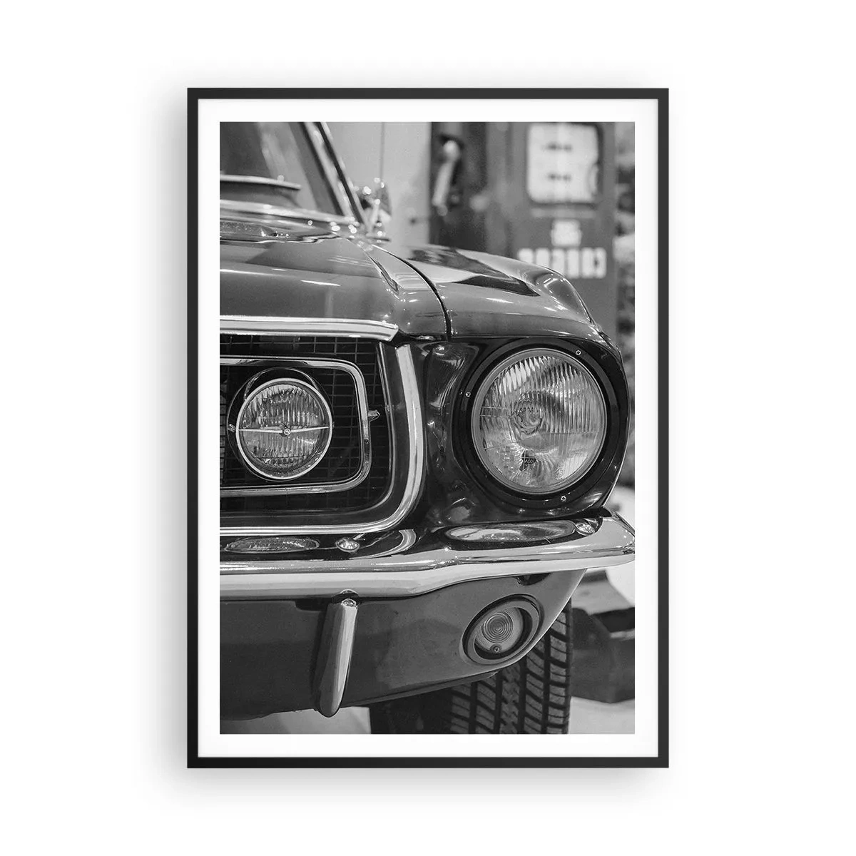 Affiche dans un cadre noir - Poster - Conduire dur - 70x100 cm