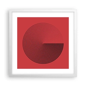 Affiche dans un cadre blanc - Poster - Mouvement circulaire - 40x40 cm