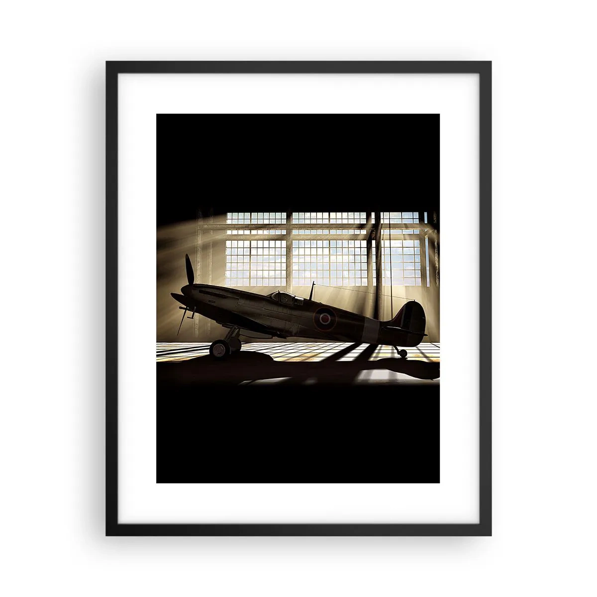 Affiche dans un cadre noir - Poster - Le repos du guerrier - 40x50 cm