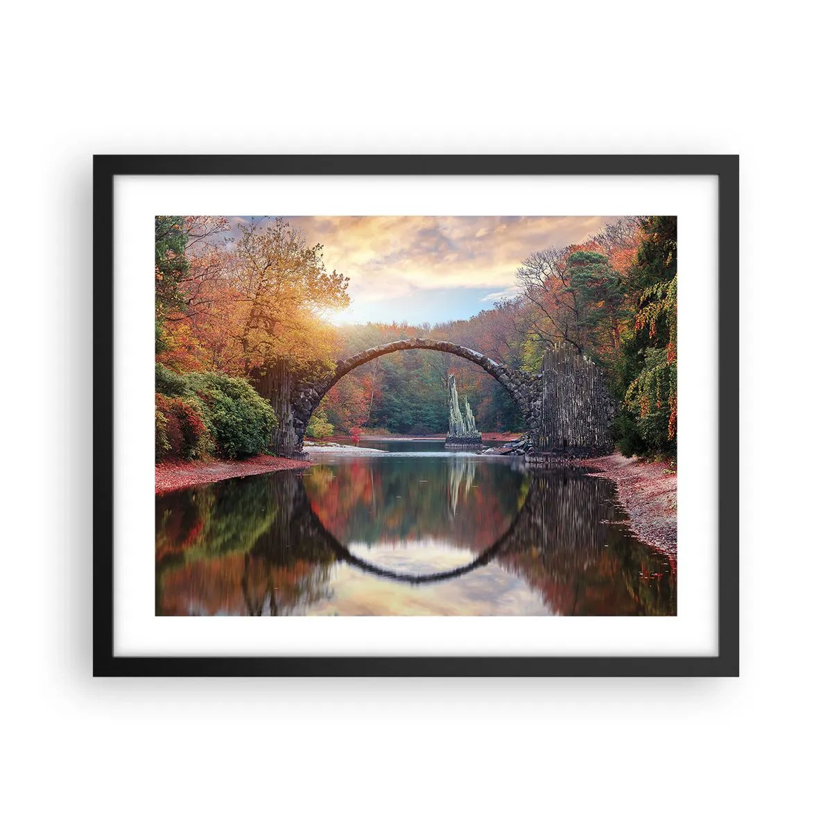 Affiche dans un cadre noir - Poster - De l'autre cote du miroir - 50x40 cm