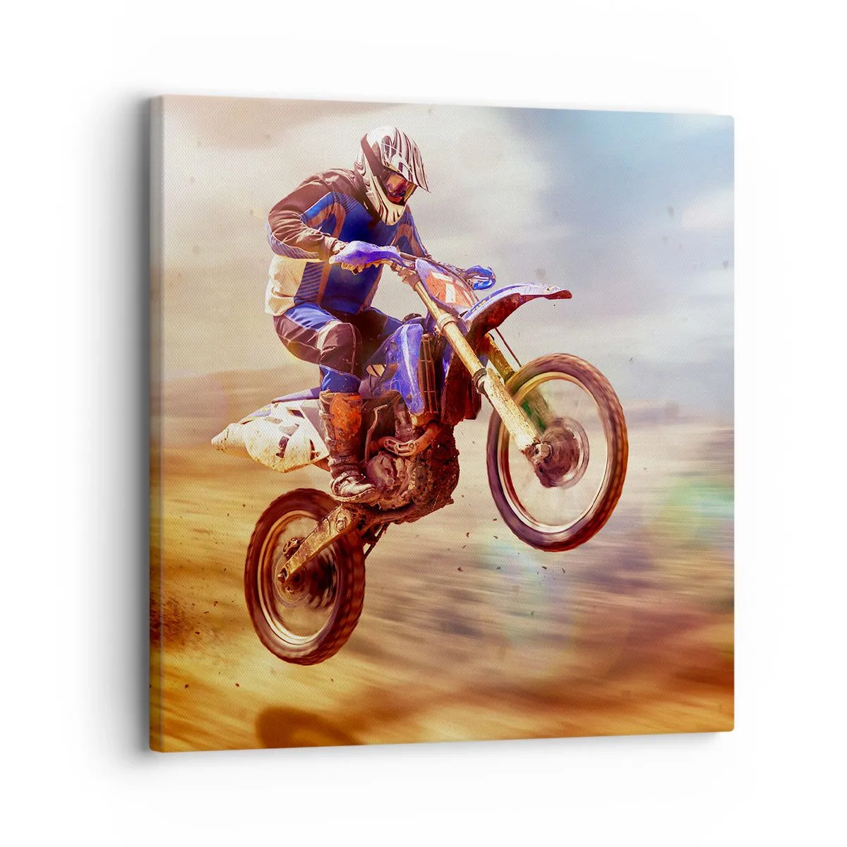 Impression sur toile - Image sur toile - Vertiges à moto - 30x30 cm