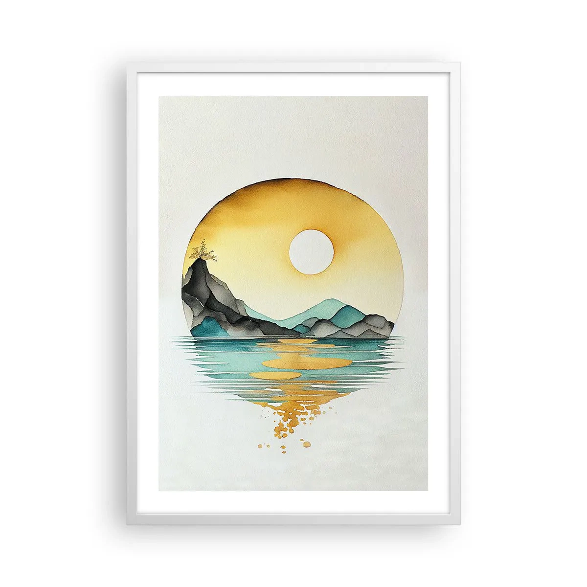 Affiche dans un cadre blanc - Poster - Dans le cercle de la beauté - 50x70 cm