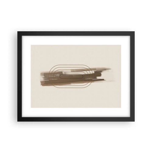 Affiche dans un cadre noir - Poster - Parfum de gris - 40x30 cm