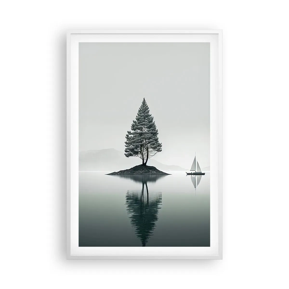 Affiche dans un cadre blanc - Poster - Un rêve somnolent - 61x91 cm