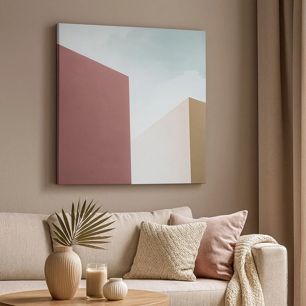 Impression sur toile - Image sur toile - La géométrie d'un été ensoleillé - 30x30 cm