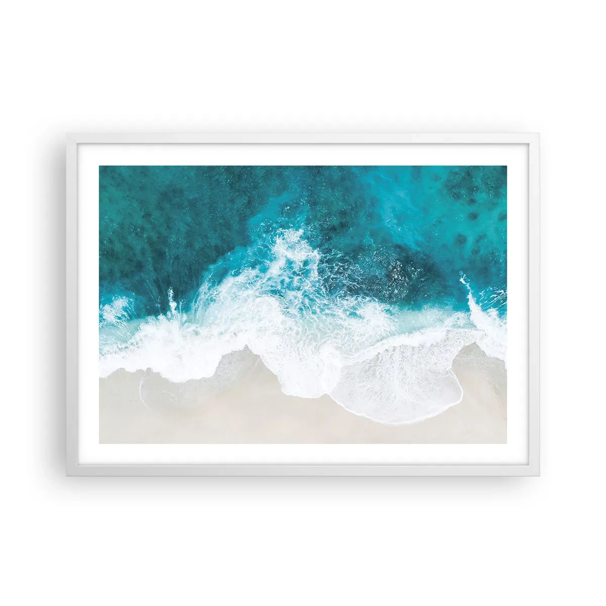 Affiche dans un cadre blanc - Poster - Caresse naturelle - 70x50 cm