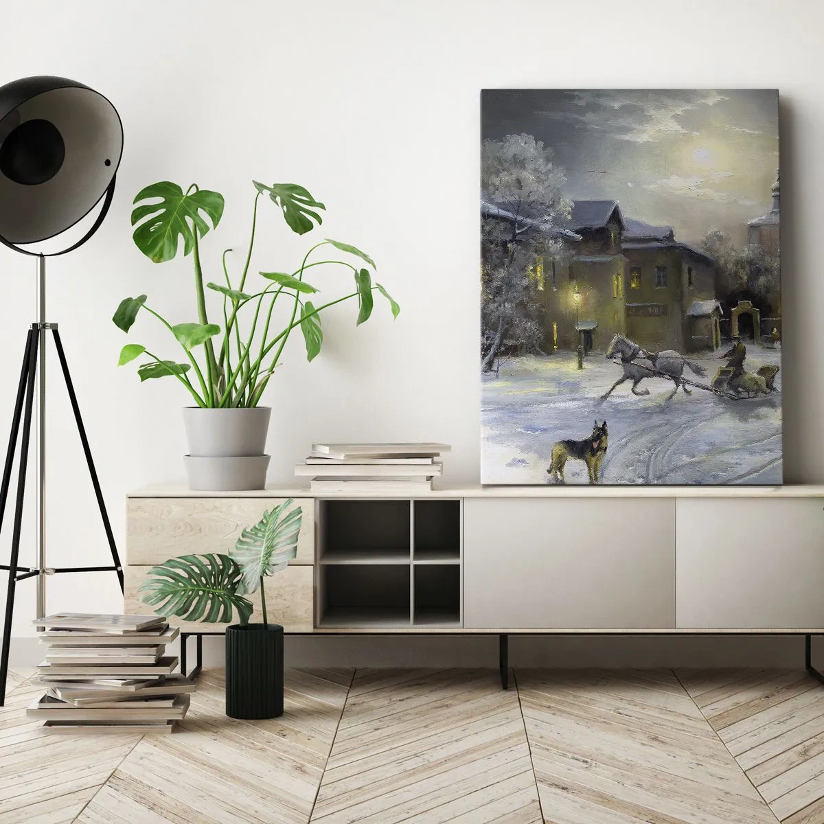 Impression sur toile - Image sur toile - La magie de l'hiver russe - 45x80 cm