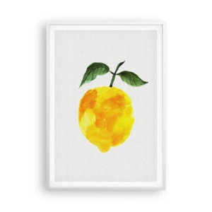 Affiche dans un cadre blanc - Poster - Comment reconnaitre le goût du soleil - 70x100 cm