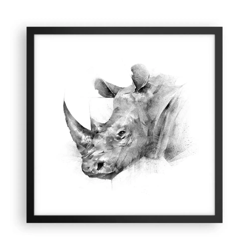 Affiche dans un cadre noir - Poster - Potrait africain - 40x40 cm