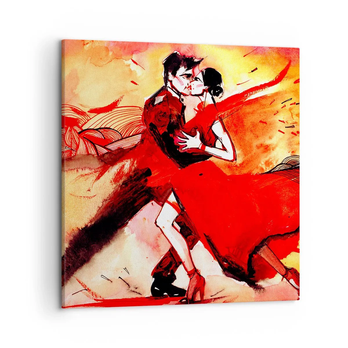 Impression sur toile - Image sur toile - Le rythme violet de la passion - 50x50 cm