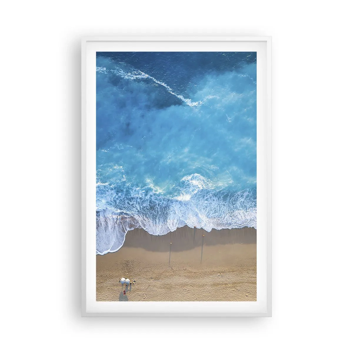 Affiche dans un cadre blanc - Poster - La force du bleu - 61x91 cm