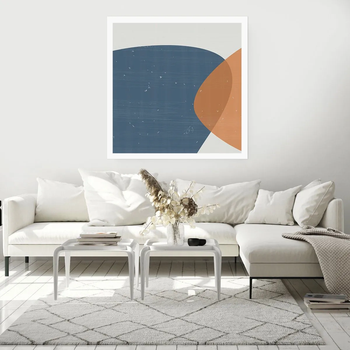 Affiche - Poster - Ovales et influences - 40x40 cm