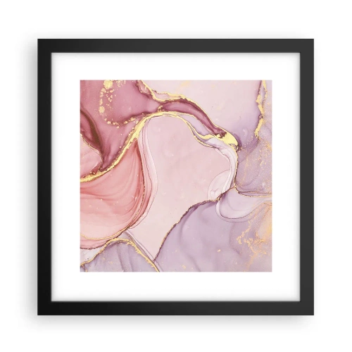 Affiche dans un cadre noir - Poster - Caresse de couleurs - 30x30 cm