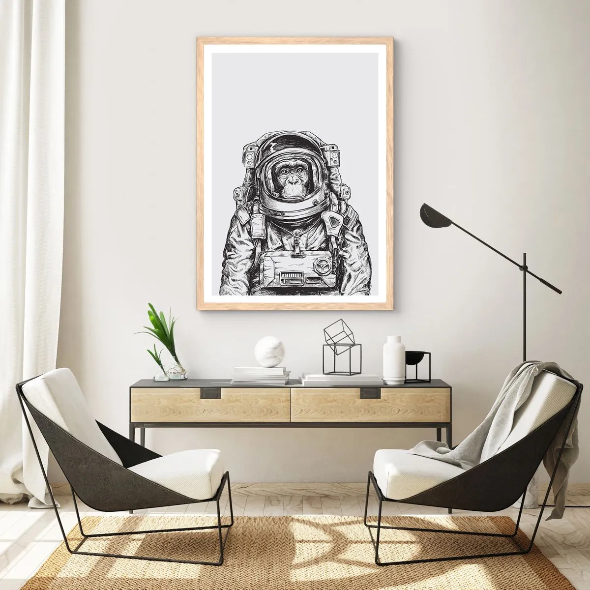 Affiche dans un chêne clair - Poster - Évolution alternative - 50x70 cm