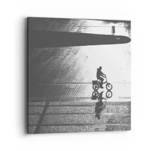 Impression sur toile - Image sur toile - Devant moi, à travers la ville - 40x40 cm