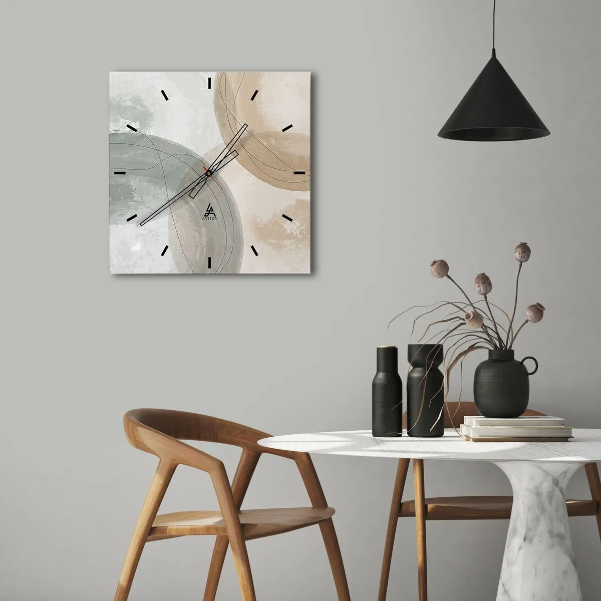 Horloge murale - Pendule murale - Mondes pénétrants - 40x40 cm