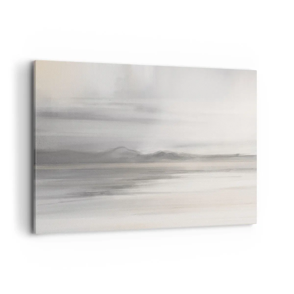 Impression sur toile - Image sur toile - Un paysage subtil aux tons gris et beige - 100x70cm - Distance réfléchie - Décoration murale moderne pour le salon et la chambre ARTTOR