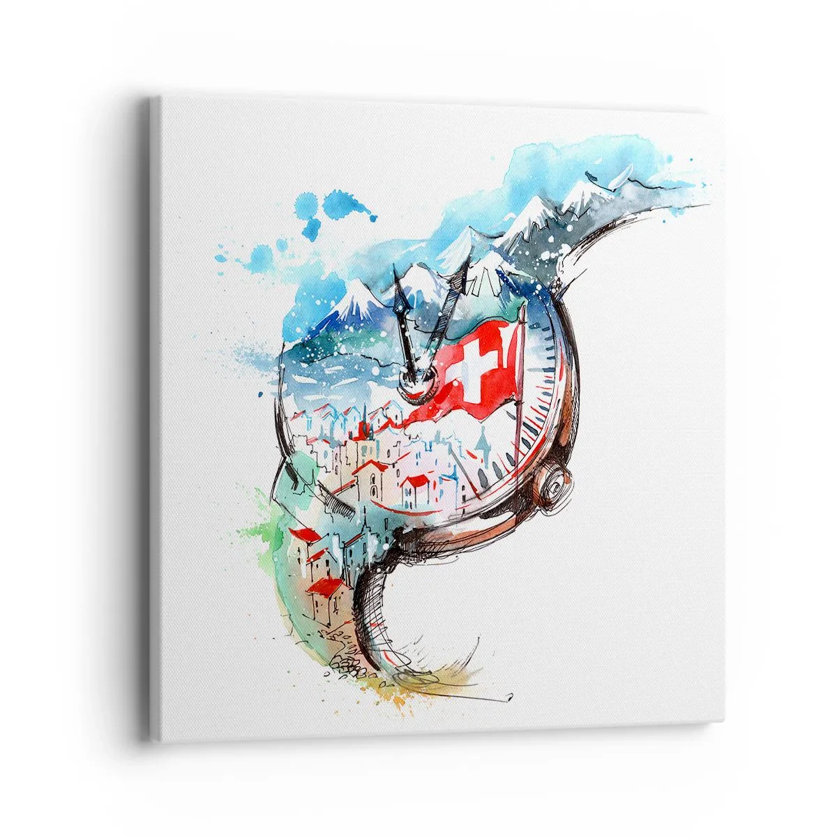 Impression sur toile - Image sur toile - L'esprit de la Suisse - 40x40 cm