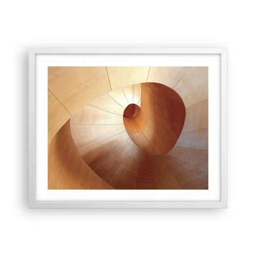 Affiche dans un cadre blanc - Poster - Serpentin architectural - 50x40 cm
