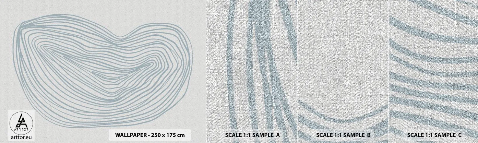 Échantillon de Papier Peint Premium Canvas - Une goutte de sourire - Minimalisme, Bohème, Morceau - 100x30 cm