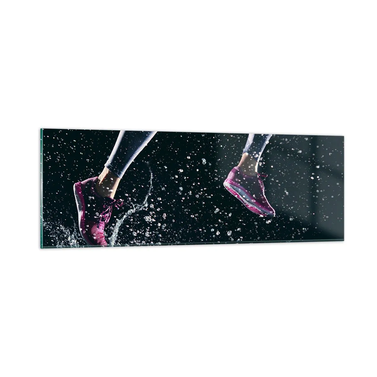 Impression sur verre - Image sur verre - Combien de force dans les jambes - 90x30 cm