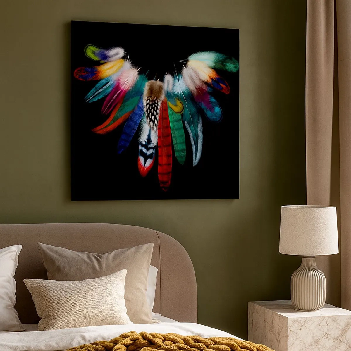 Impression sur toile - Image sur toile - Collier indien - 30x30 cm