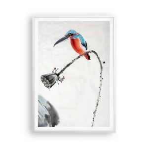 Affiche dans un cadre blanc - Poster - La vie du champ - 70x100 cm