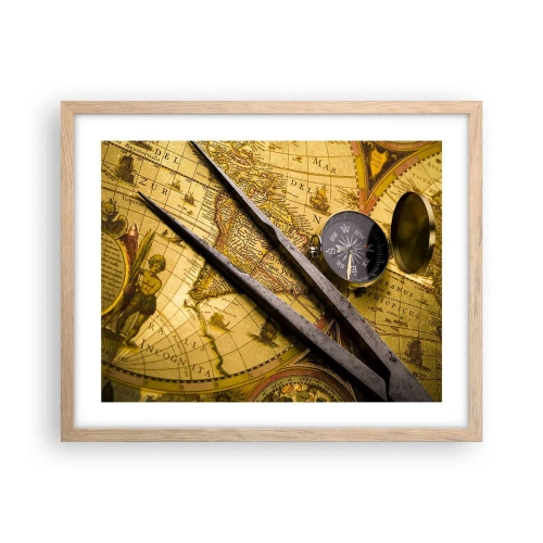 Affiche dans un chêne clair - Poster - Où sont ces trésors? - 50x40 cm