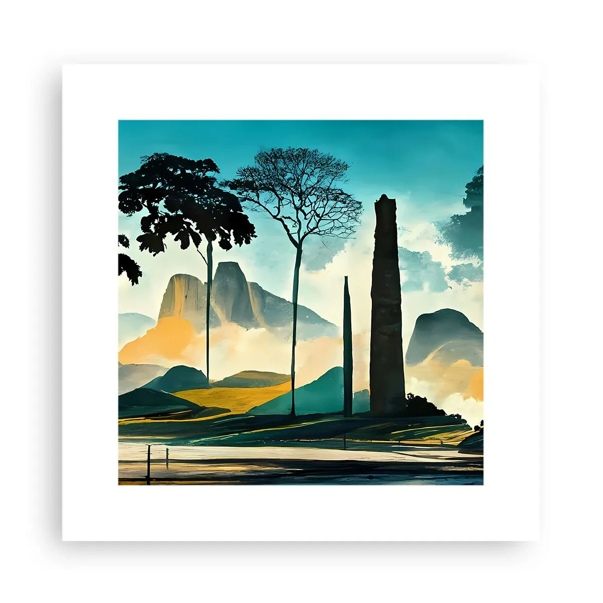 Affiche - Poster - Toujours de plus en plus haut - 30x30 cm