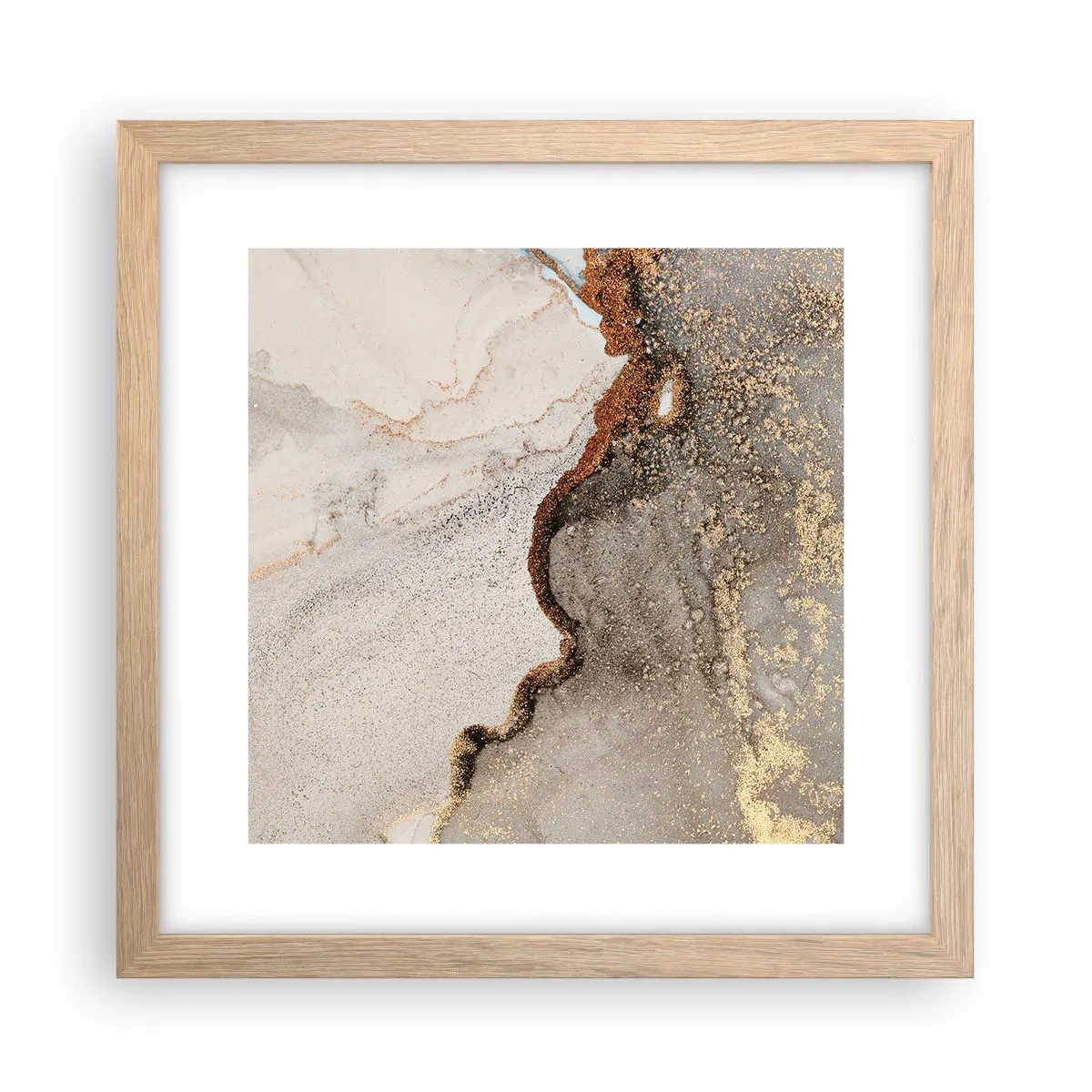 Affiche dans un chêne clair - Poster - Aux frontières des couleurs - 30x30 cm