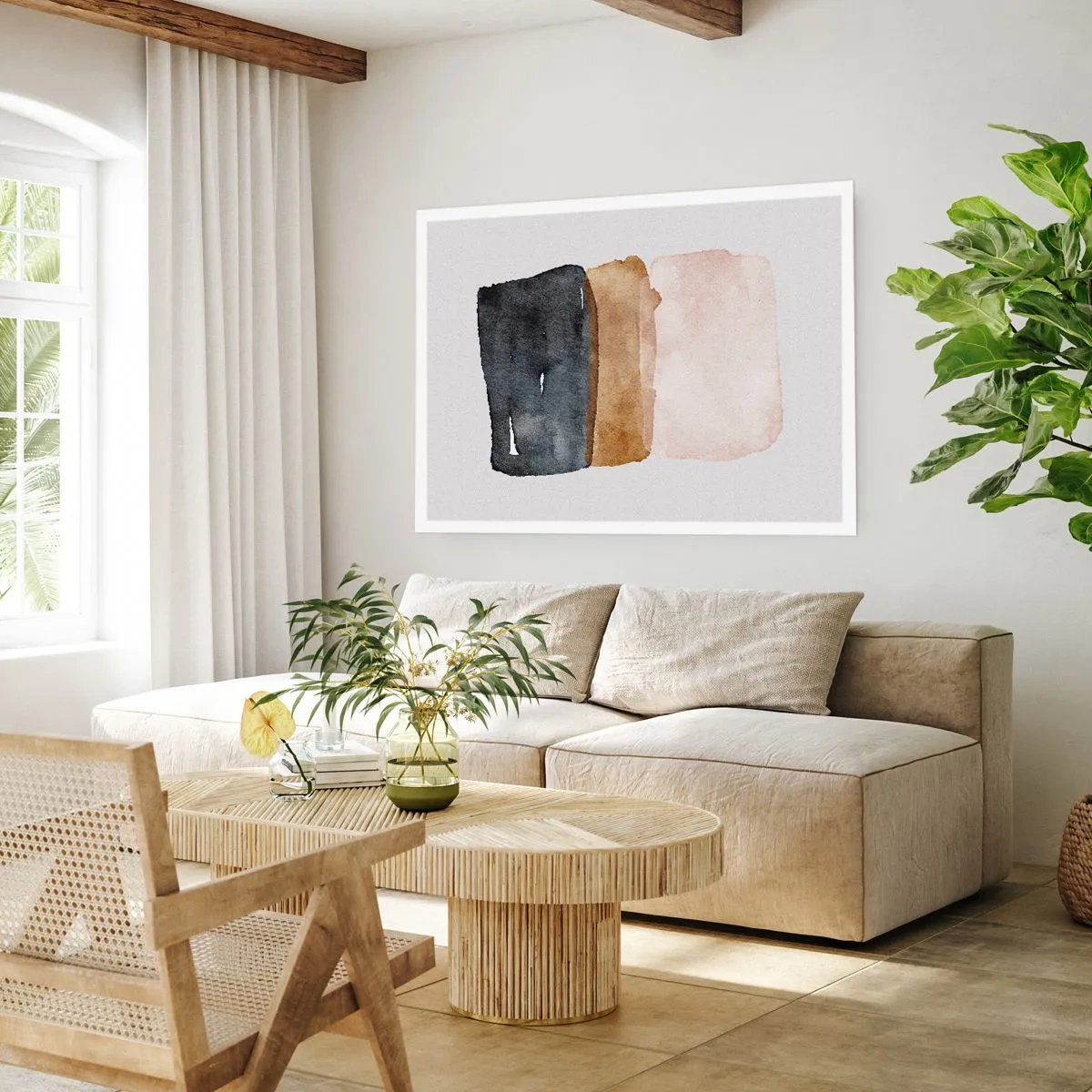 Affiche - Poster - Composition de couleurs de la terre - 40x30 cm