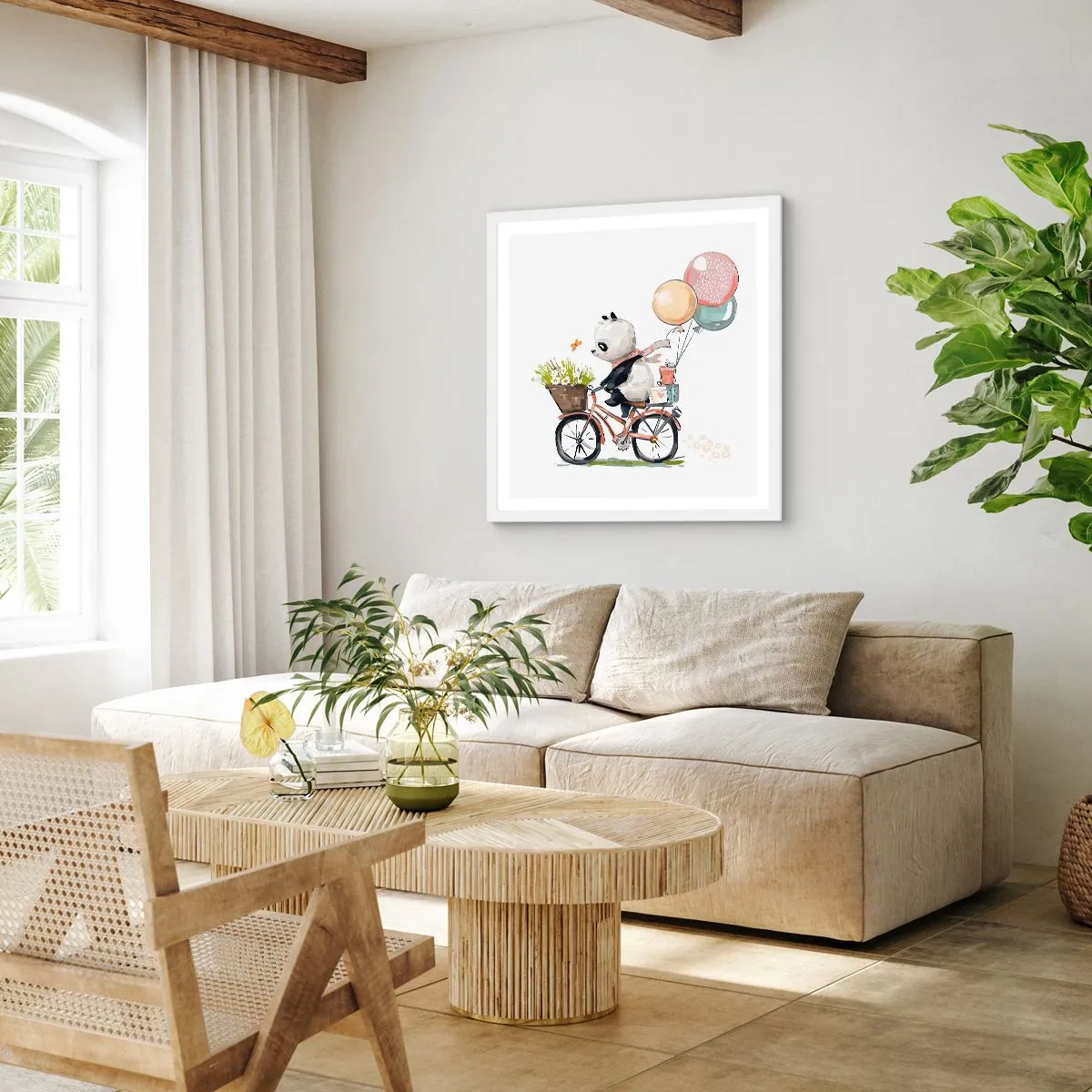 Affiche dans un cadre blanc - Poster - Jour de chance - 30x30 cm