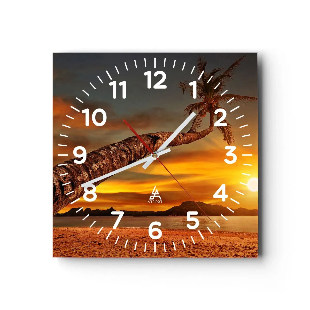 Horloge murale - Pendule murale - Vacances exotiques, aventure caribéenne - 30x30 cm