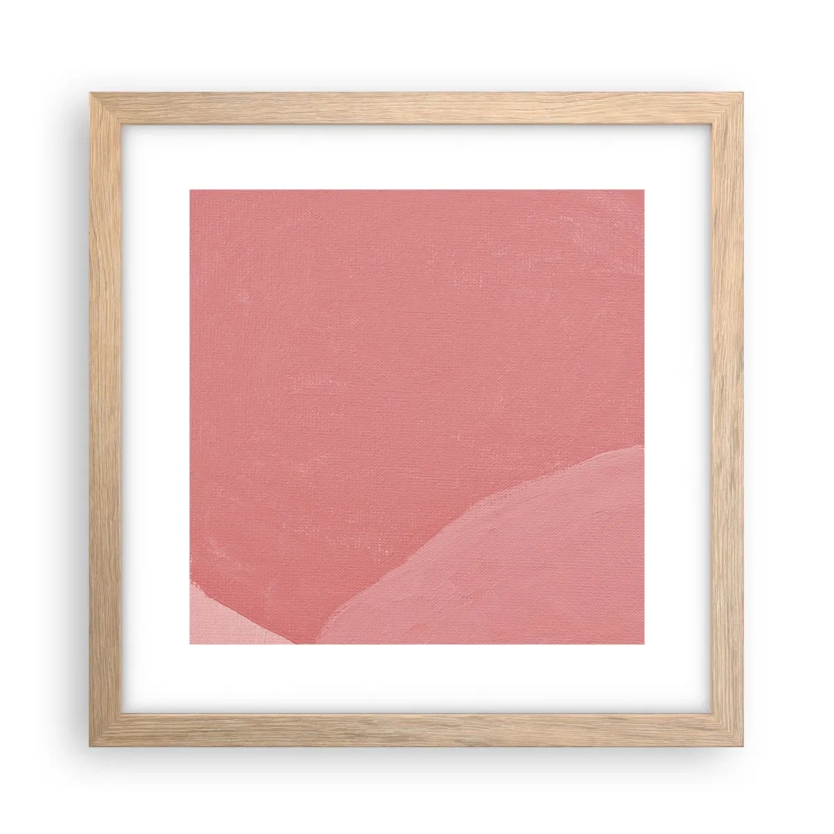 Affiche dans un chêne clair - Poster - Composition organique en rose - 30x30 cm