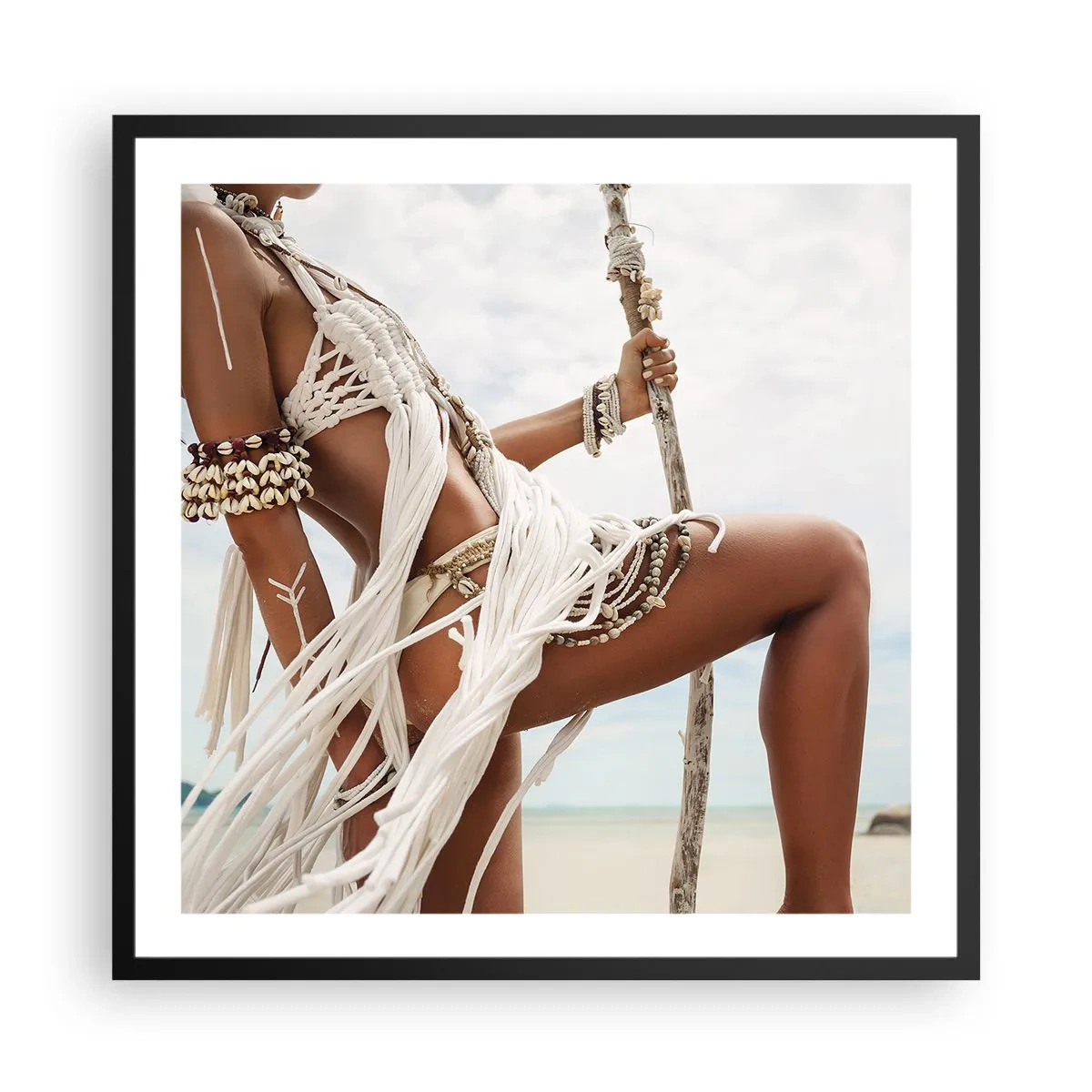 Affiche dans un cadre noir - Poster - Prêtresse du soleil - 60x60 cm