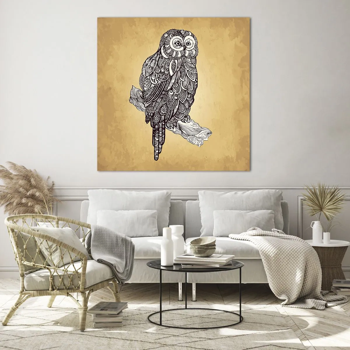 Impression sur verre - Image sur verre - Ornements complexes de sagesse - 50x50 cm