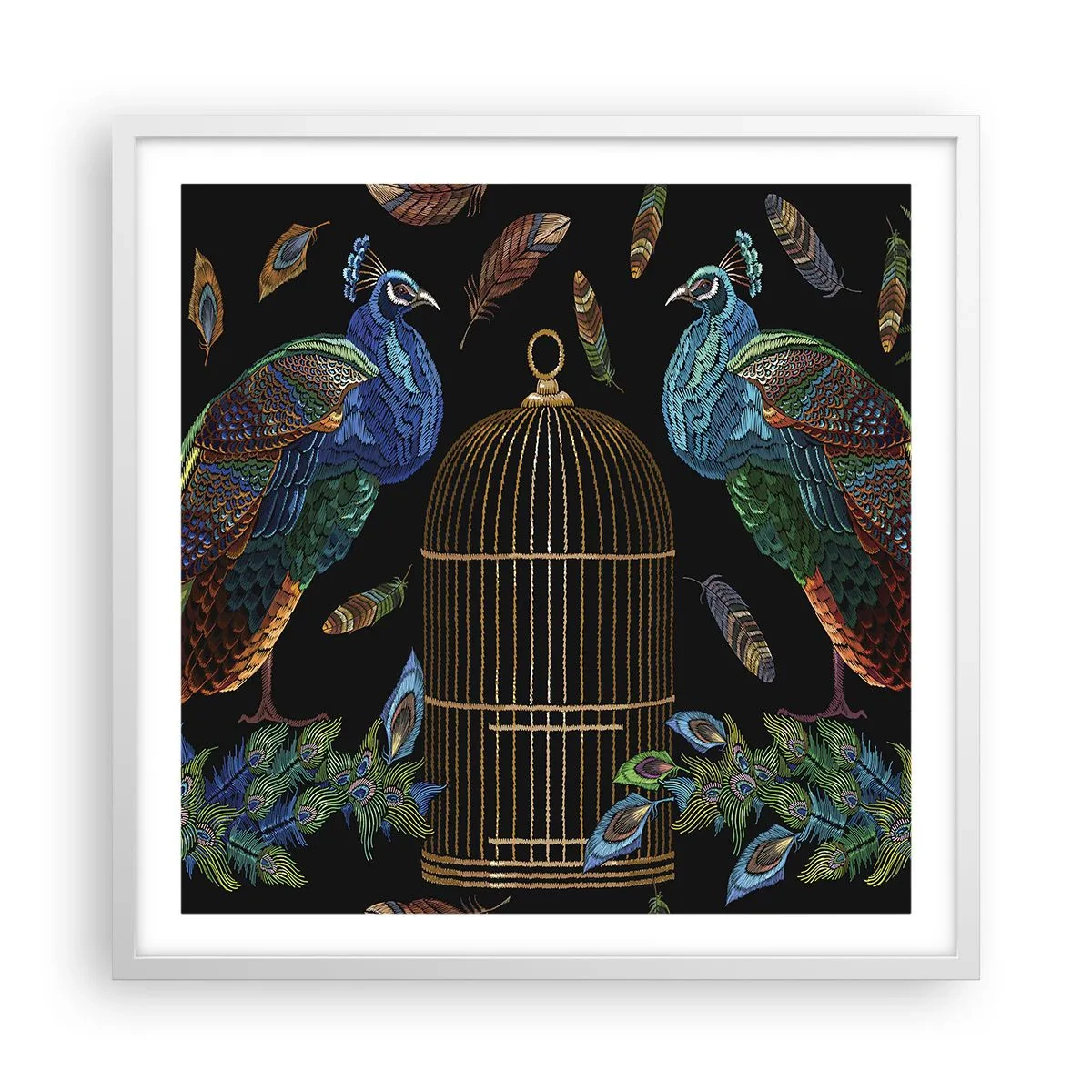 Affiche dans un cadre blanc - Poster - En robes royales - 60x60 cm