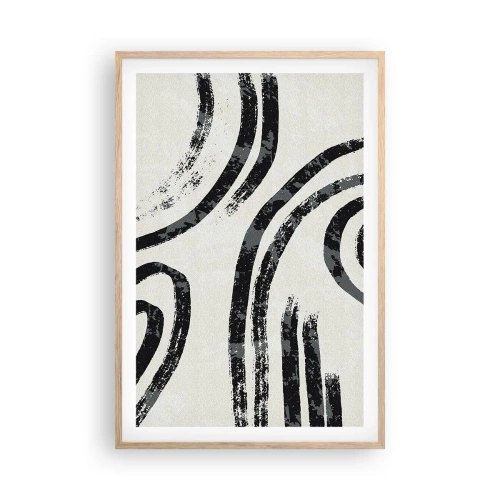 Affiche dans un chêne clair - Poster - À moitié arrêté - 61x91 cm