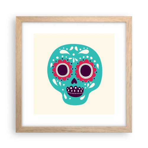 Affiche dans un chêne clair - Poster - La vie – du plaisir jusqu'à la mort - 30x30 cm