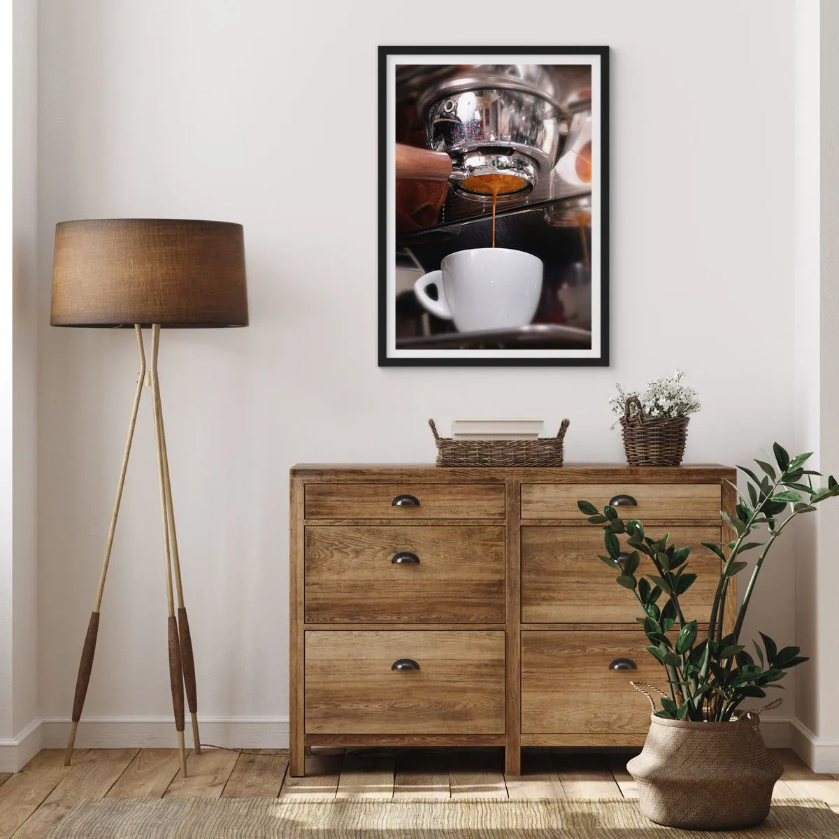 Affiche dans un cadre noir - Poster - Bon moment de la journée - 30x40 cm